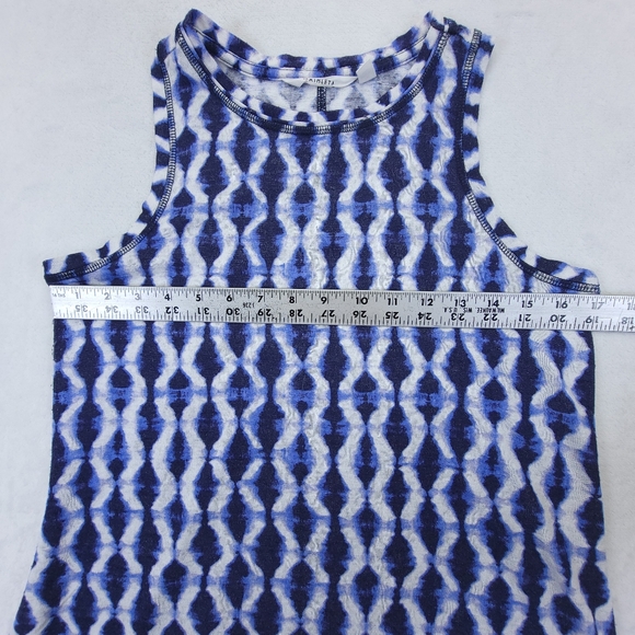 Athleta Womens Breezy‎ Tank Top Blue Abstract Print Sleeveless Athleisure Size S - Picture 4 of 6